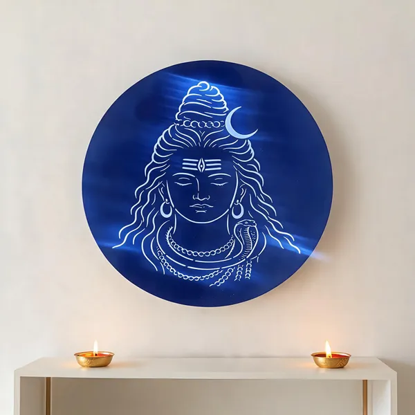 Metal_Devotional_Shiva_Round_LED_Wall_Light