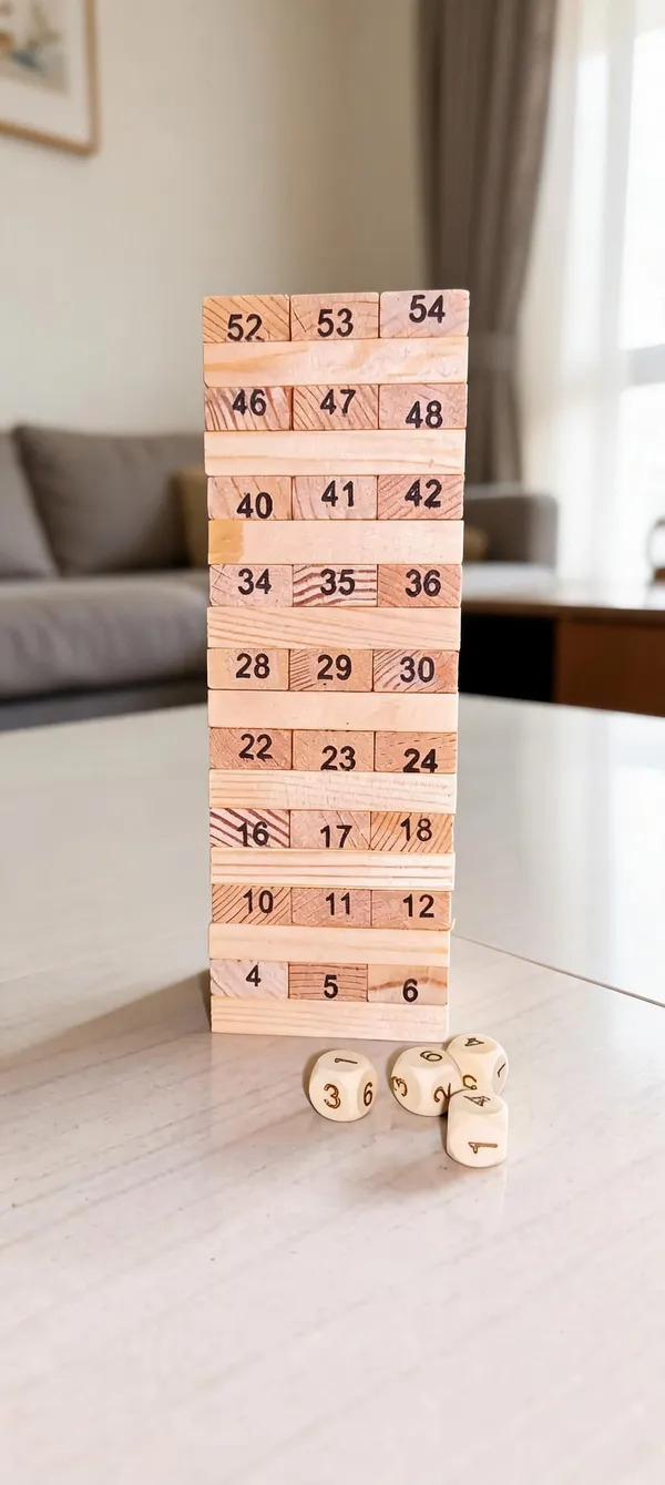 Wooden_Numbered_Stacking_Tower_Game_With_Dice