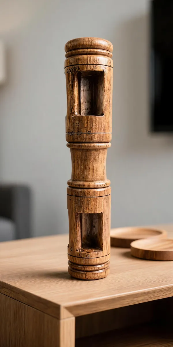 Wood_Carved_Cylindrical_Turned_Decorative_Showpiece
