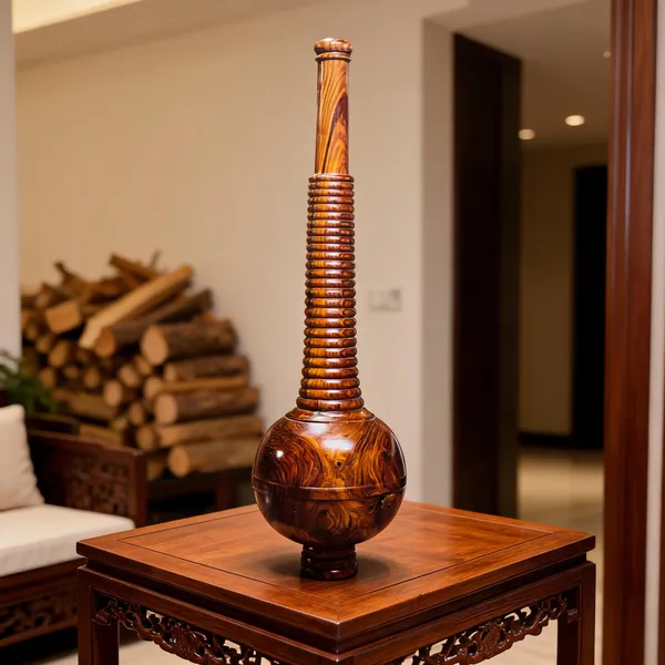 Wood_Traditional_Natural_Grain_Carved_Decorative_Vase
