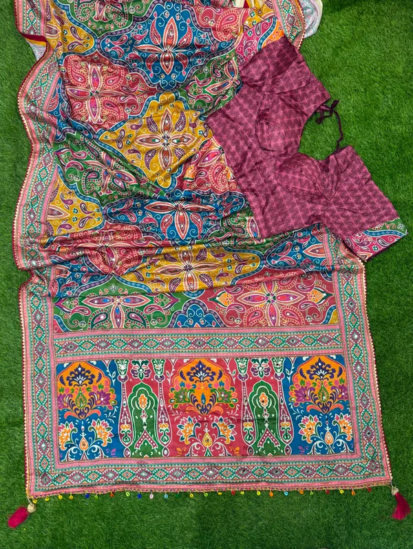 Multicolor_Printed_Embellished_Saree_For_Women