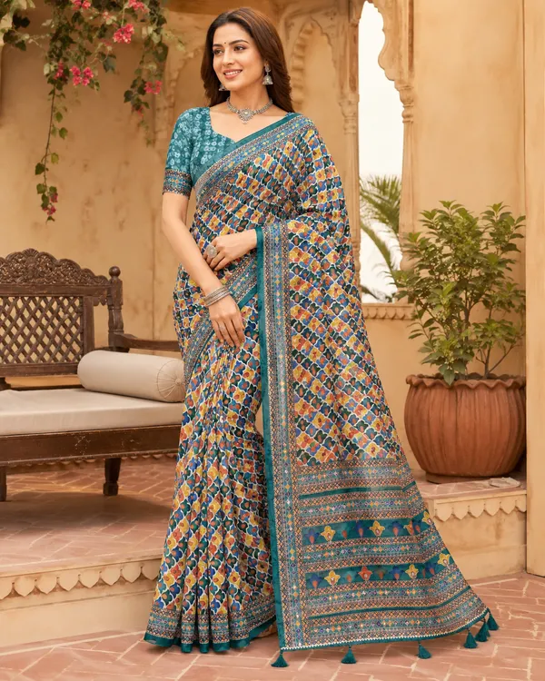 Multicolor_Printed_Saree_For_Women