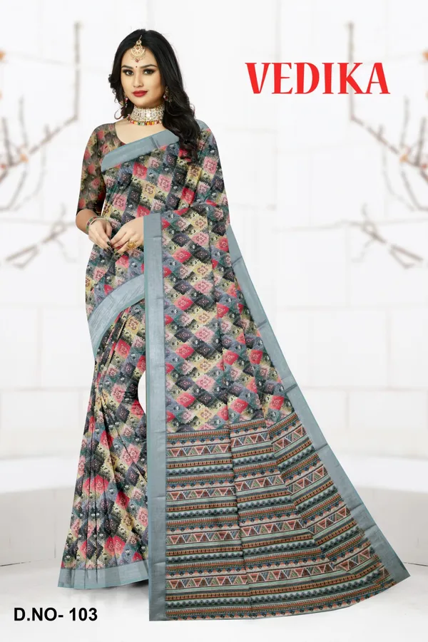 Multicolor_Printed_Saree_For_Women