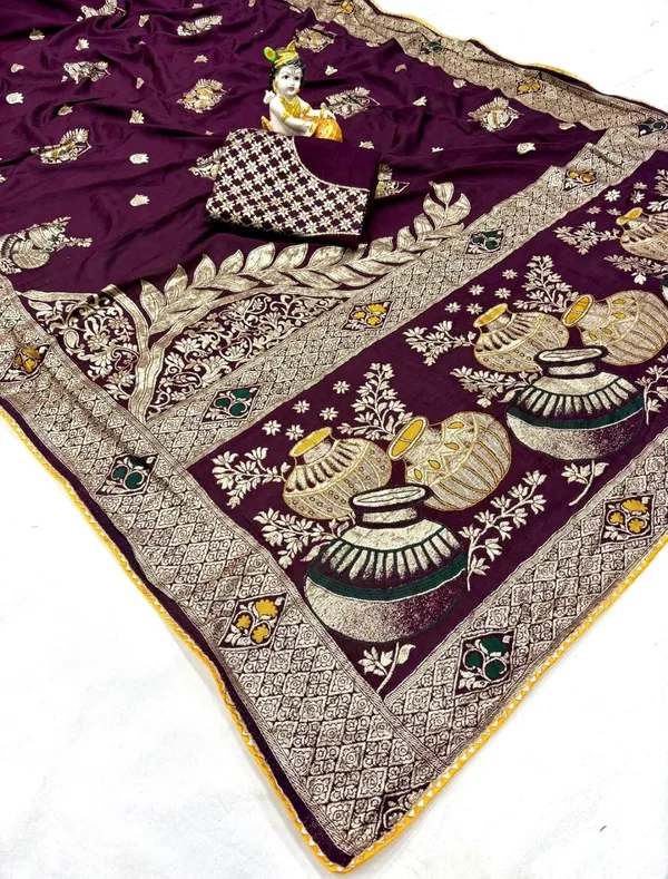 Wine_Printed_Saree_For_Women