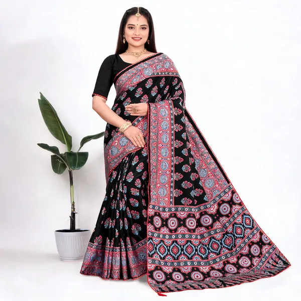 Black_Printed_Saree_For_Women