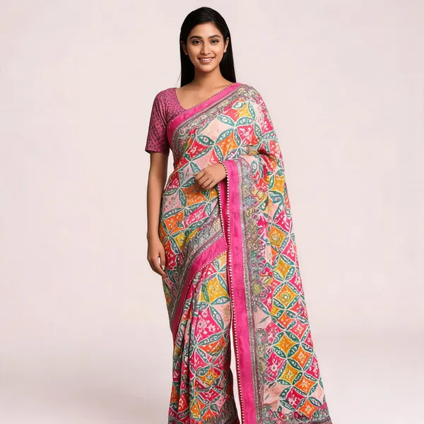 Multicolor_Printed_Saree_For_Women