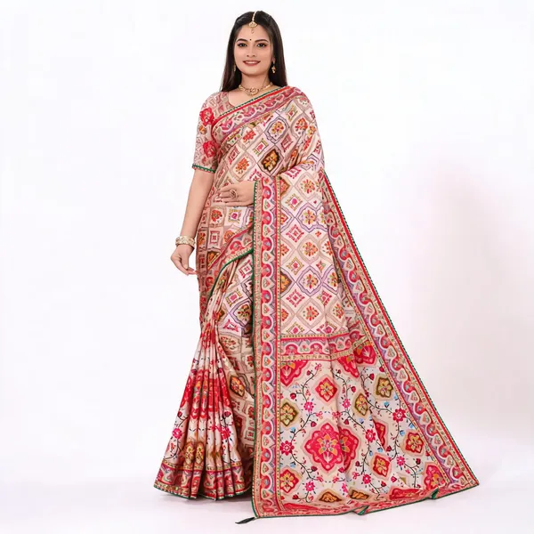 Beige_Printed_Saree_For_Women
