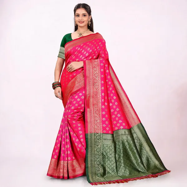 Pink_Woven_Traditional_Saree_For_Women