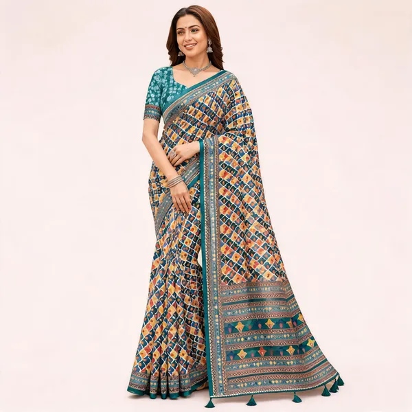 Multicolor_Printed_Saree_For_Women