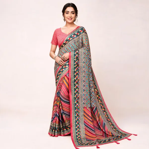 Multicolor_Printed_Saree_For_Women