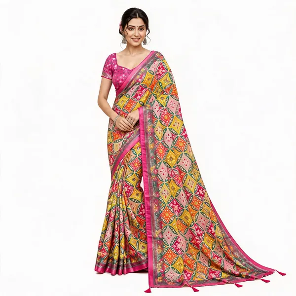 Multicolor_Printed_Saree_For_Women