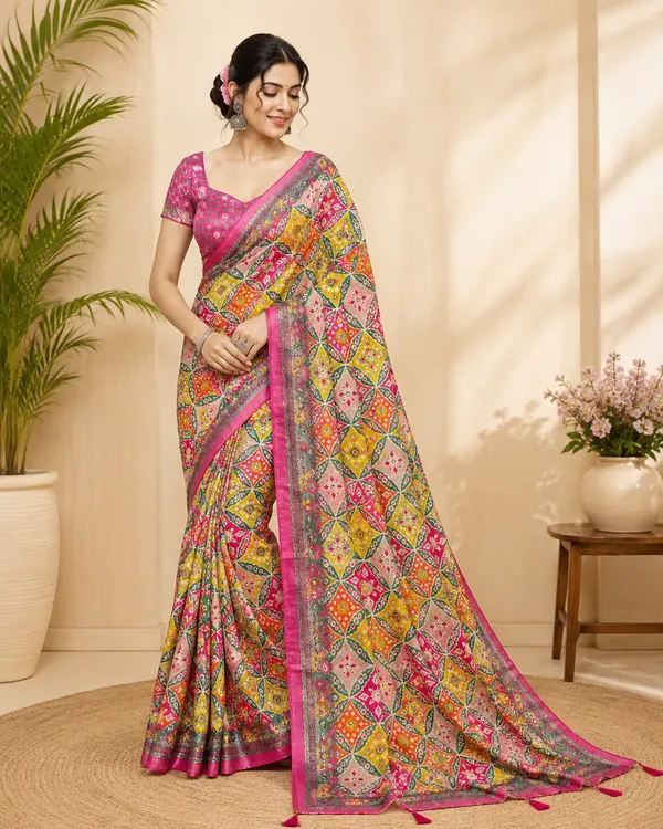Multicolor_Printed_Saree_For_Women