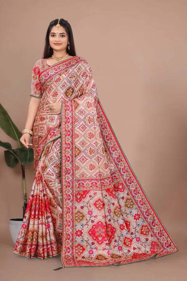 Beige_Printed_Saree_For_Women