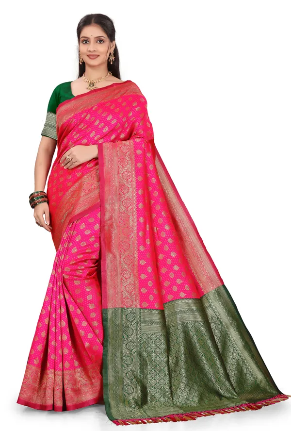 Pink_Woven_Traditional_Saree_For_Women
