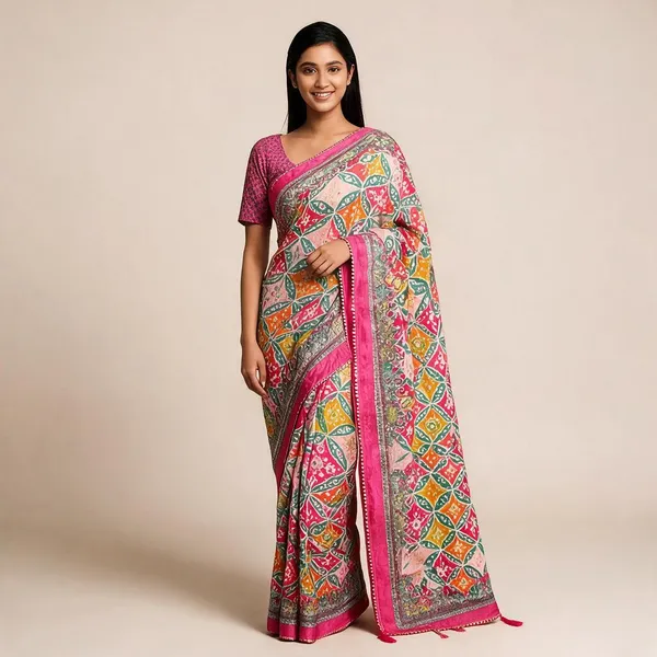 Multicolor_Printed_Saree_For_Women