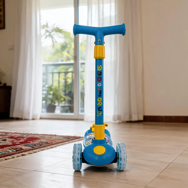 Blue_Foldable_Adjustable_3-Wheel_Kids_Kick_Scooter