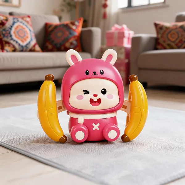 Pink_Bunny_Musical_Rolling_Toy_For_Babies