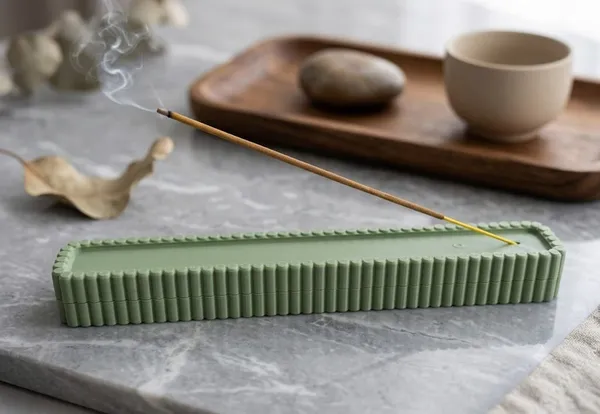 Plastic_Minimalist_Ribbed_Green_Rectangular_Incense_Stick_Holder