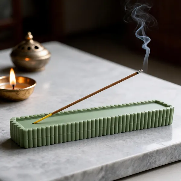 Plastic_Minimalist_Ribbed_Green_Rectangular_Incense_Stick_Holder