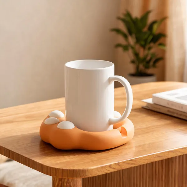 Plastic_Novelty_Cat_Paw_Orange_Cup_Holder