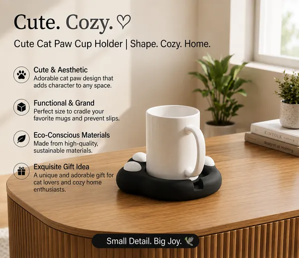 Plastic_Novelty_Cat_Paw_Black_Cup_Holder