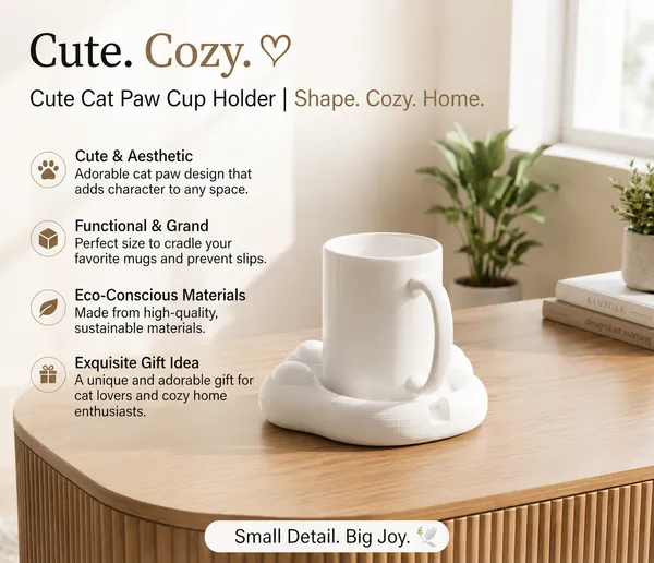 Plastic_Novelty_Cat_Paw_White_Cup_Holder
