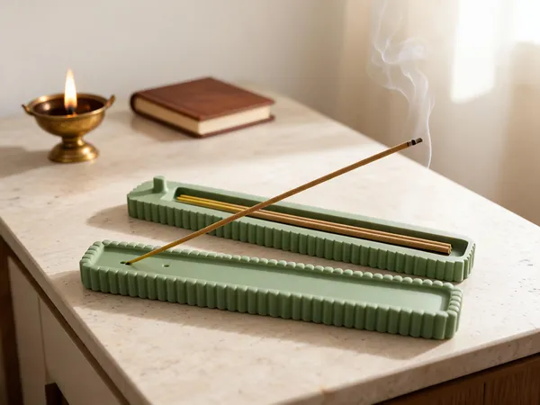 Plastic_Minimalist_Ribbed_Green_Incense_Stick_Holder_Set_Of_2