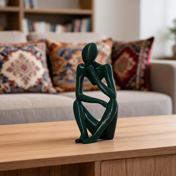 Plastic_Contemporary_Green_Thinker_Sculpture