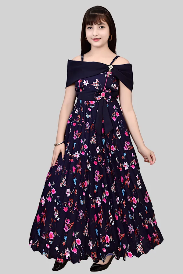 Navy_Floral_Off_Shoulder_Maxi_Dress_For_Women