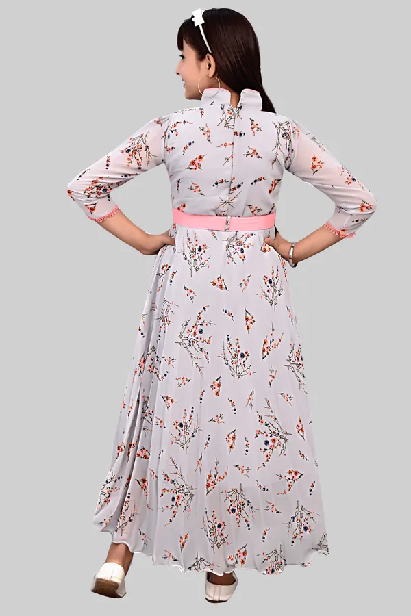 Grey_Floral_Fit_And_Flare_Dress_For_Girls