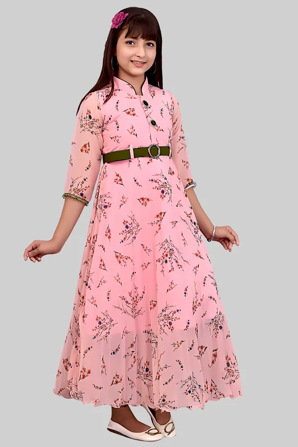Pink_Floral_Print_A-Line_Dress_For_Girls