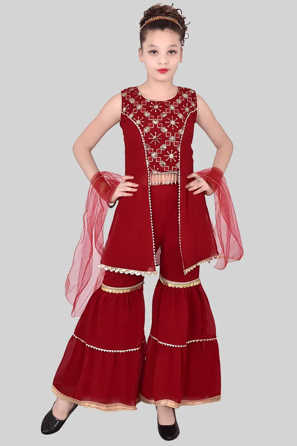 Multicolor_Embellished_Sharara_Suit_Set_For_Girls_Combo_Set