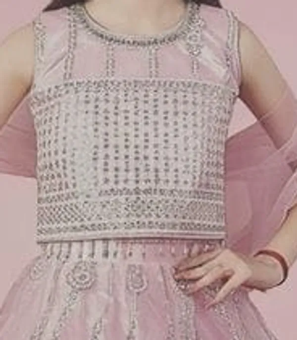 Pink_Net_Embellished_Lehenga_Choli_For_Girls