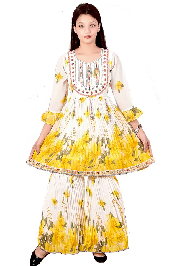 Cream_Printed_Anarkali_Suit_Set_For_Women