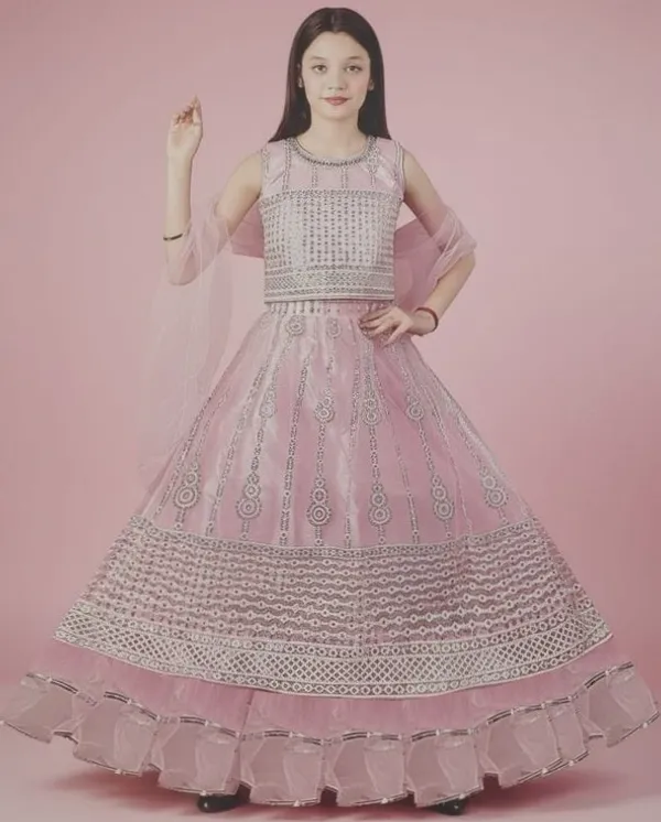 Pink_Net_Embellished_Lehenga_Choli_For_Girls