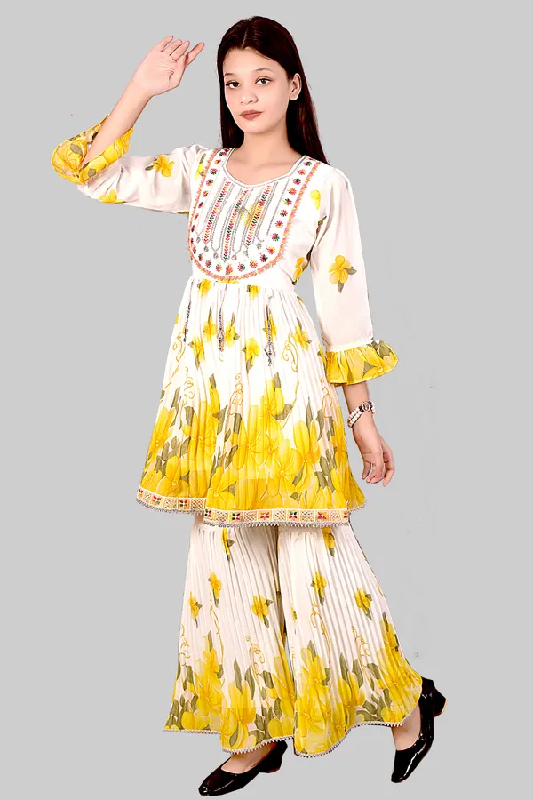 Cream_Printed_Anarkali_Suit_Set_For_Women