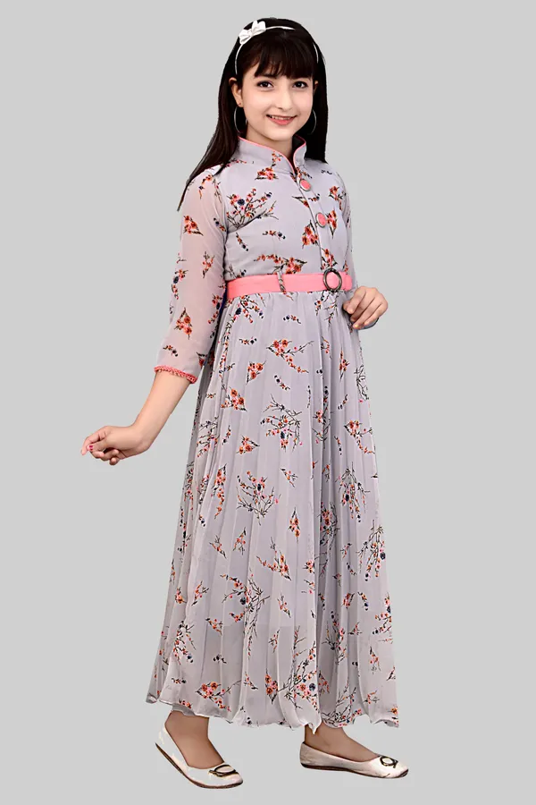 Grey_Floral_Fit_And_Flare_Dress_For_Girls