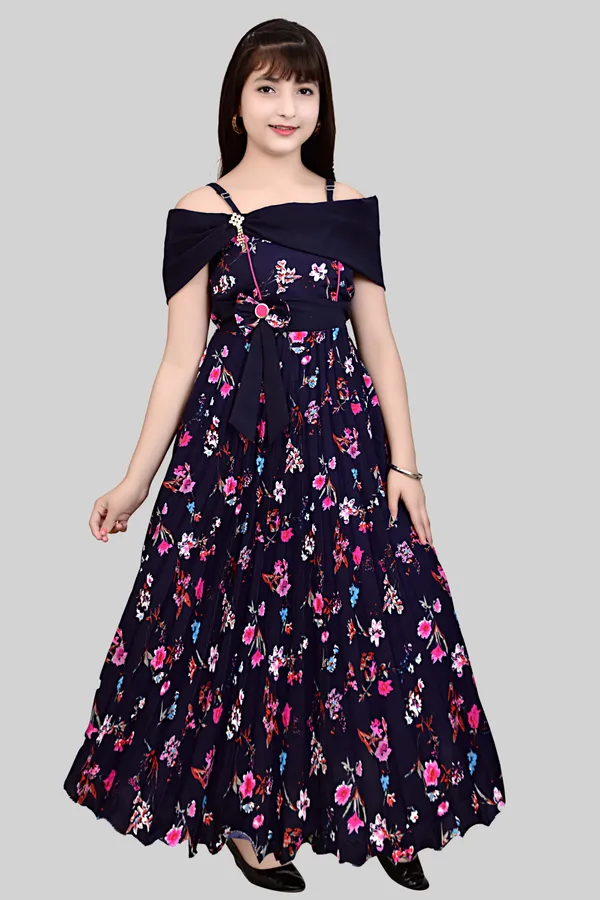 Navy_Floral_Off_Shoulder_Maxi_Dress_For_Women