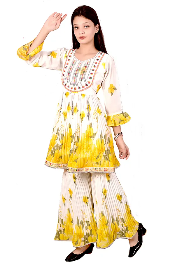 Cream_Printed_Anarkali_Suit_Set_For_Women