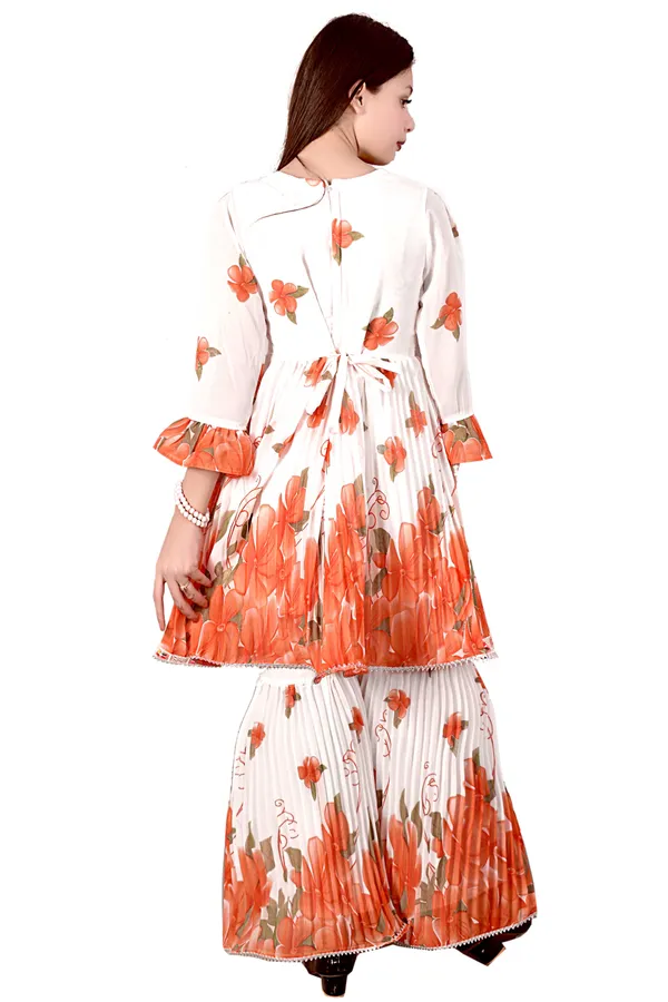 White_Floral_Print_Anarkali_Suit_Set_For_Women