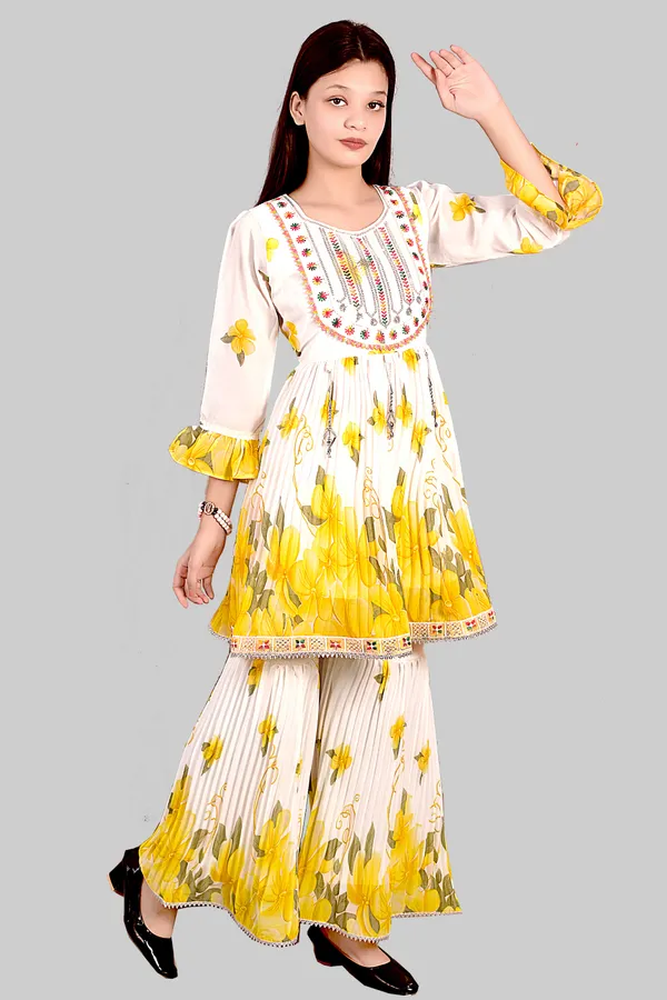 Cream_Printed_Anarkali_Suit_Set_For_Women