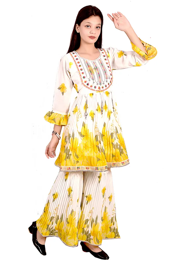 Cream_Printed_Anarkali_Suit_Set_For_Women