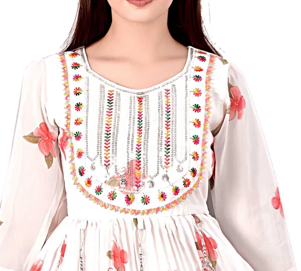 White_Pink_Floral_Print_Anarkali_Sharara_Set_For_Women
