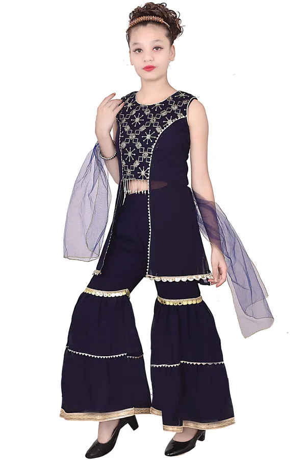 Multicolor_Embellished_Sharara_Suit_Set_For_Girls_Combo_Set