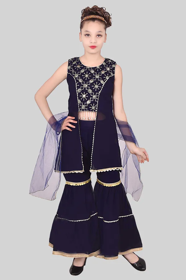 Multicolor_Embellished_Sharara_Suit_Set_For_Girls_Combo_Set