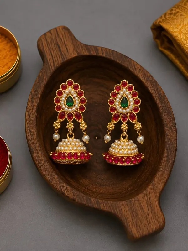 Red_Gold_Alloy_Metal_Kundan_Jhumka_Earrings_For_Women_-_Pack_of_2