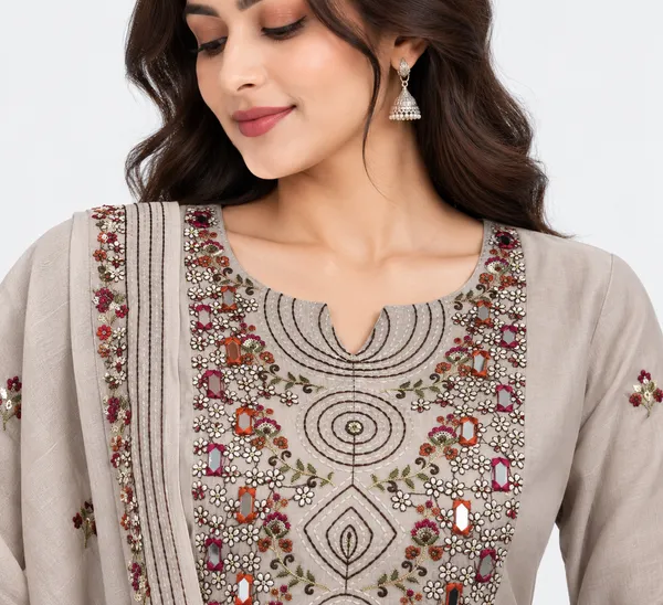 Cream_Mul_Chanderi_Flared_Embroidered_Anarkali_Set_For_Women