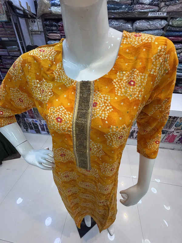 Mustard_Rayon_Straight_Printed_Kurta_Set_For_Women