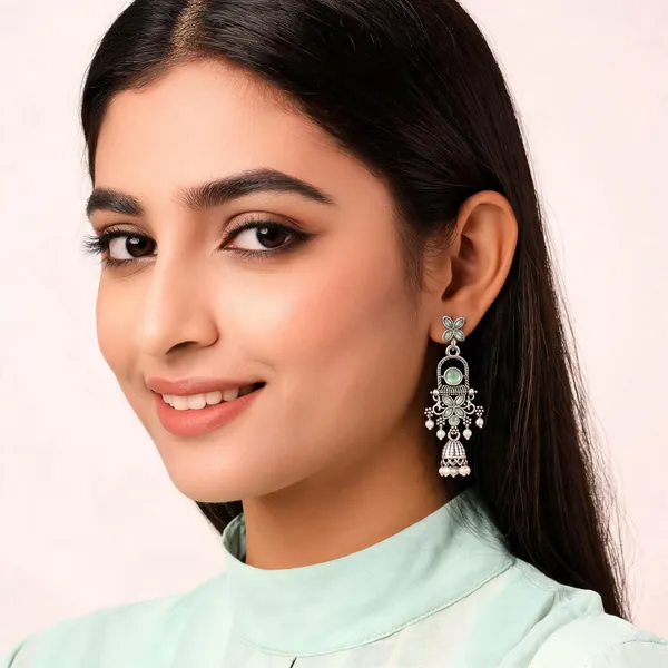 Silver_Alloy_Metal_Oxidized_Jhumka_Earrings_For_Women_-_Pack_of_2