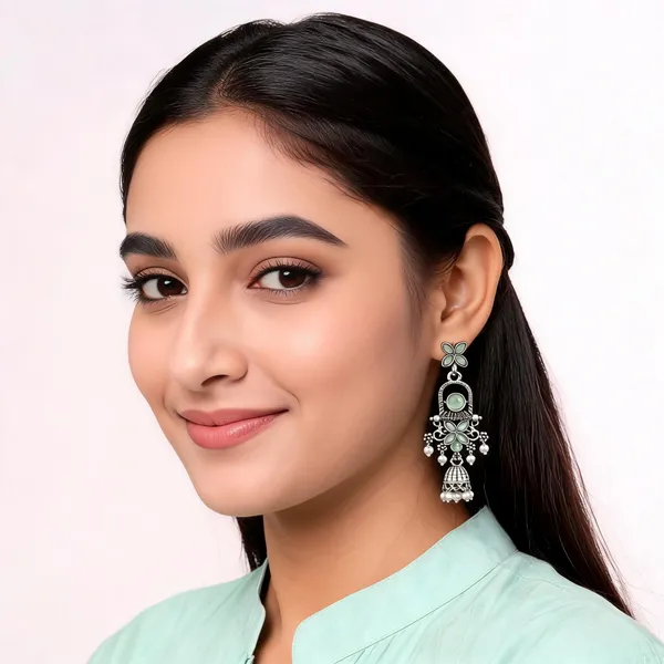 Silver_Alloy_Metal_Oxidized_Jhumka_Earrings_For_Women_-_Pack_of_2